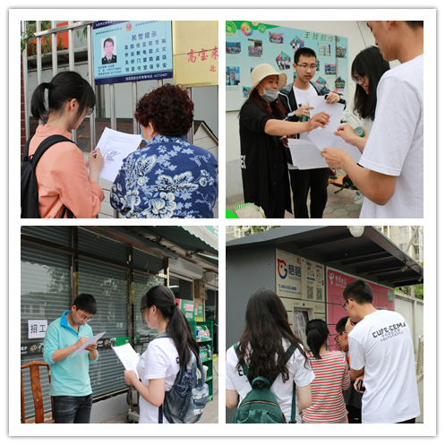 同学们在积极地采访中